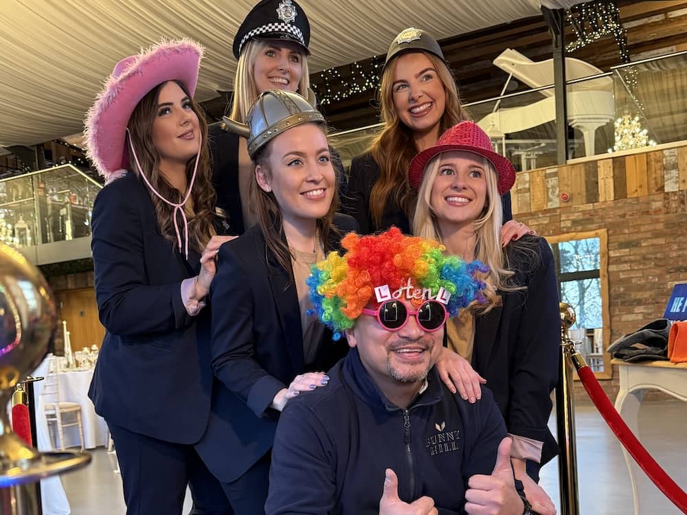 Group photo at the Magic Mirror at Bunny Hill