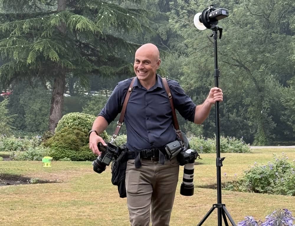 Wedding photographer working at Cave Castle reception