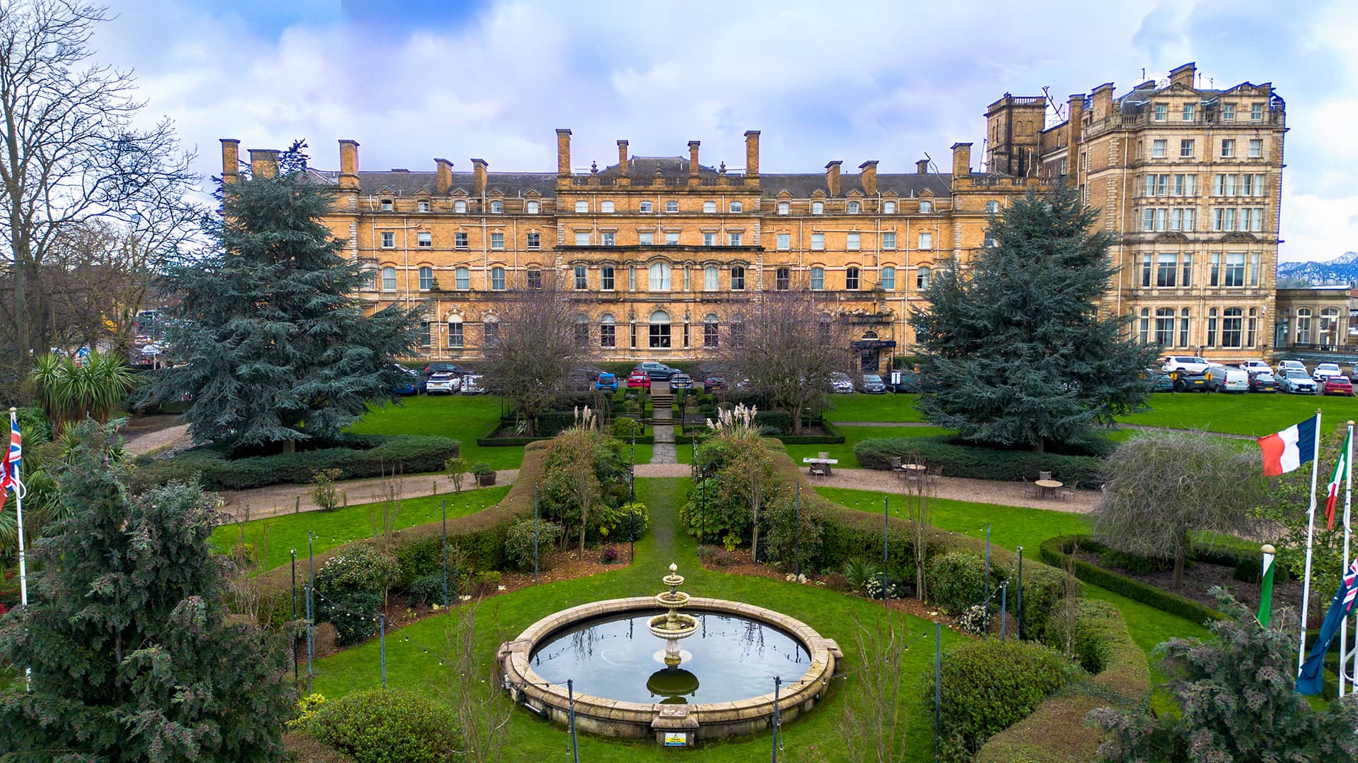 Styled wedding shoot at The Milner York with confetti kiss under the staircase