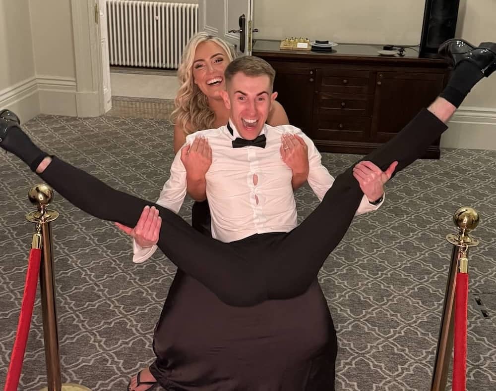 Candid wedding moment beside the Magic Mirror at The Milner York