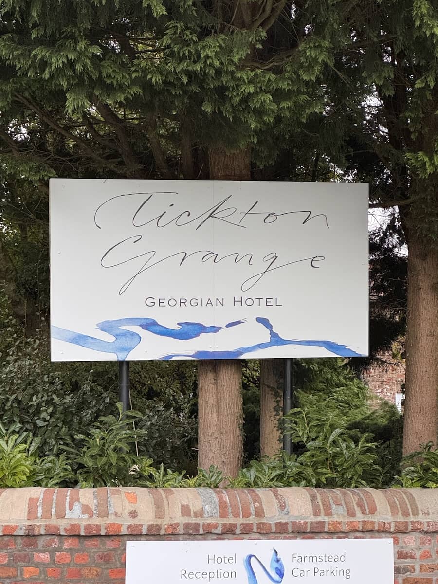 Tickton Grange September 2024 Darren & Hannah Sign