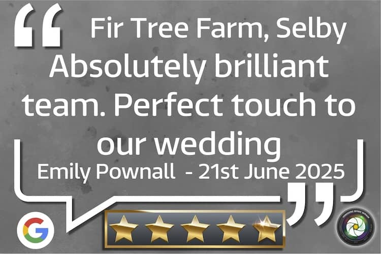 Fir Tree Farm Selby wedding review (June 2025)