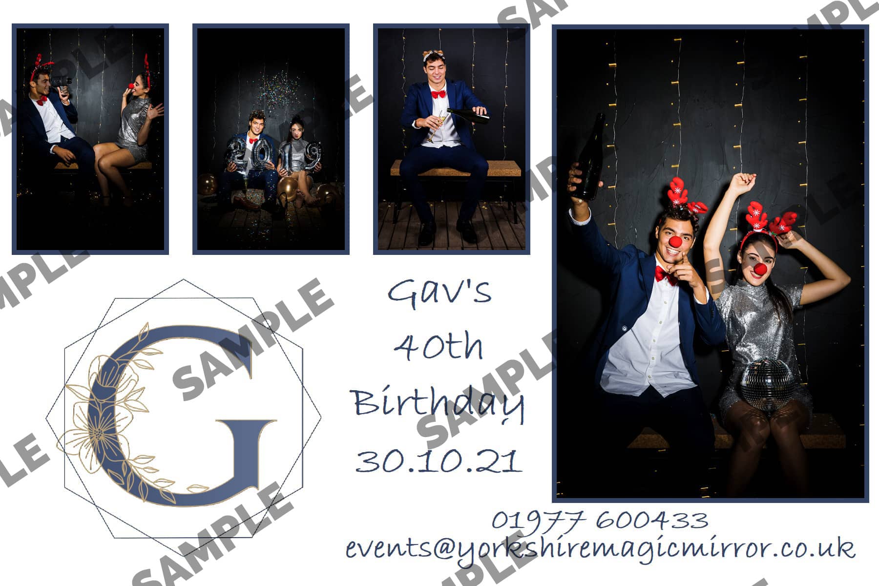 Sample Yorkshire Magic Mirror print (flower hex)