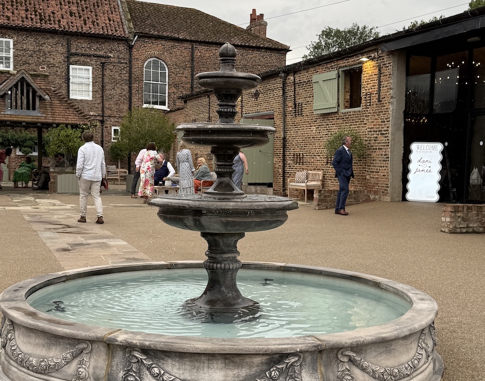 Wedding guests using the Magic Mirror at Hornington Manor