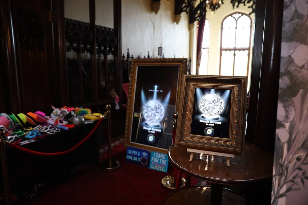 Magic Mirror setup at Allerton Castle wedding venue