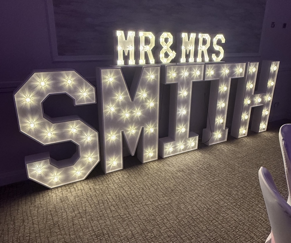 Wedding guests using the Magic Mirror at Thorpe Park